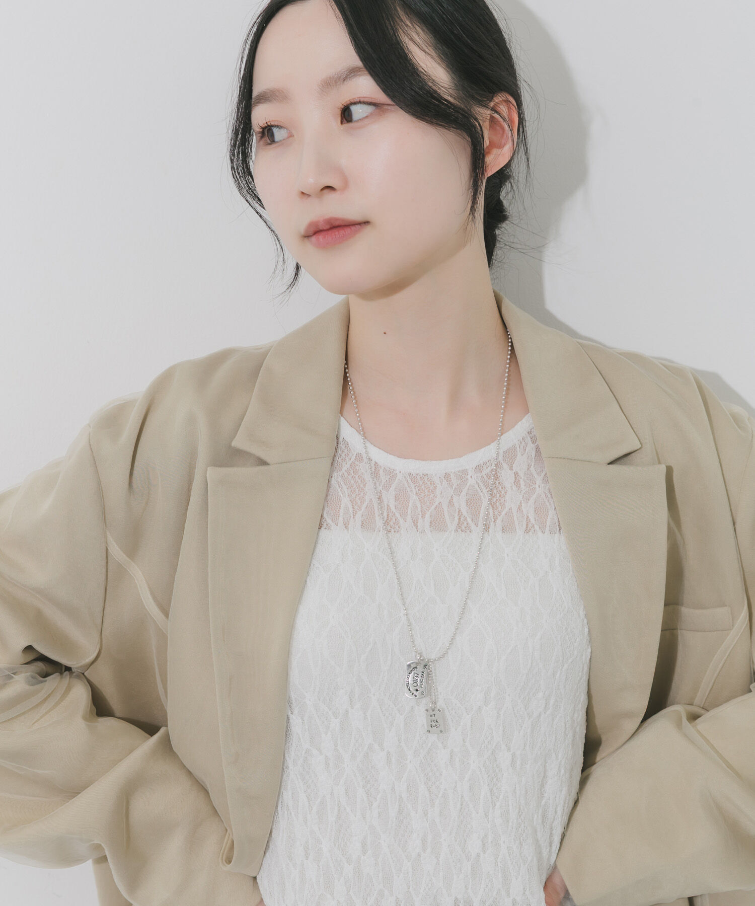 SMELLY「ヴィンテージチックプレートネックレス」|ネックレス|