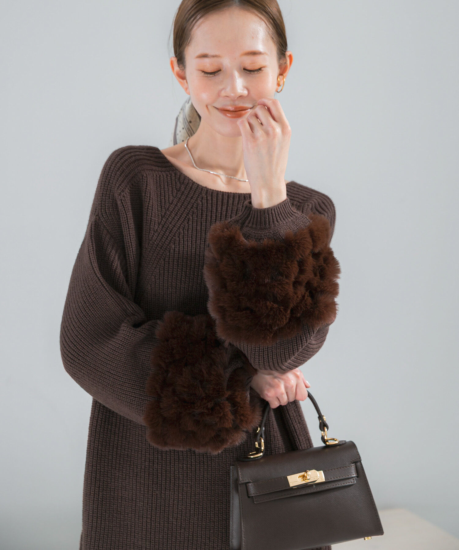 URBAN RESEARCH ROSSO「ファードッキングニットミニワンピース」|ワンピース|