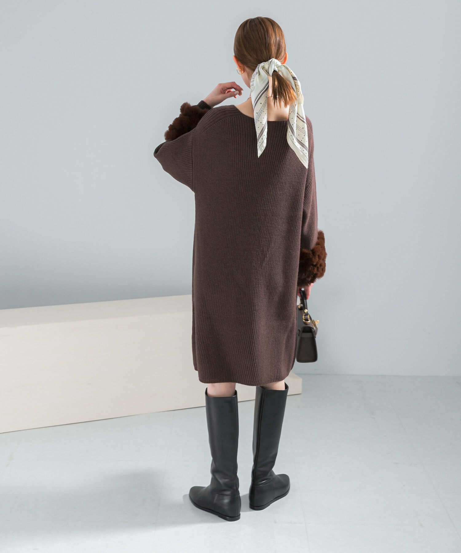 URBAN RESEARCH ROSSO「ファードッキングニットミニワンピース」|ワンピース|