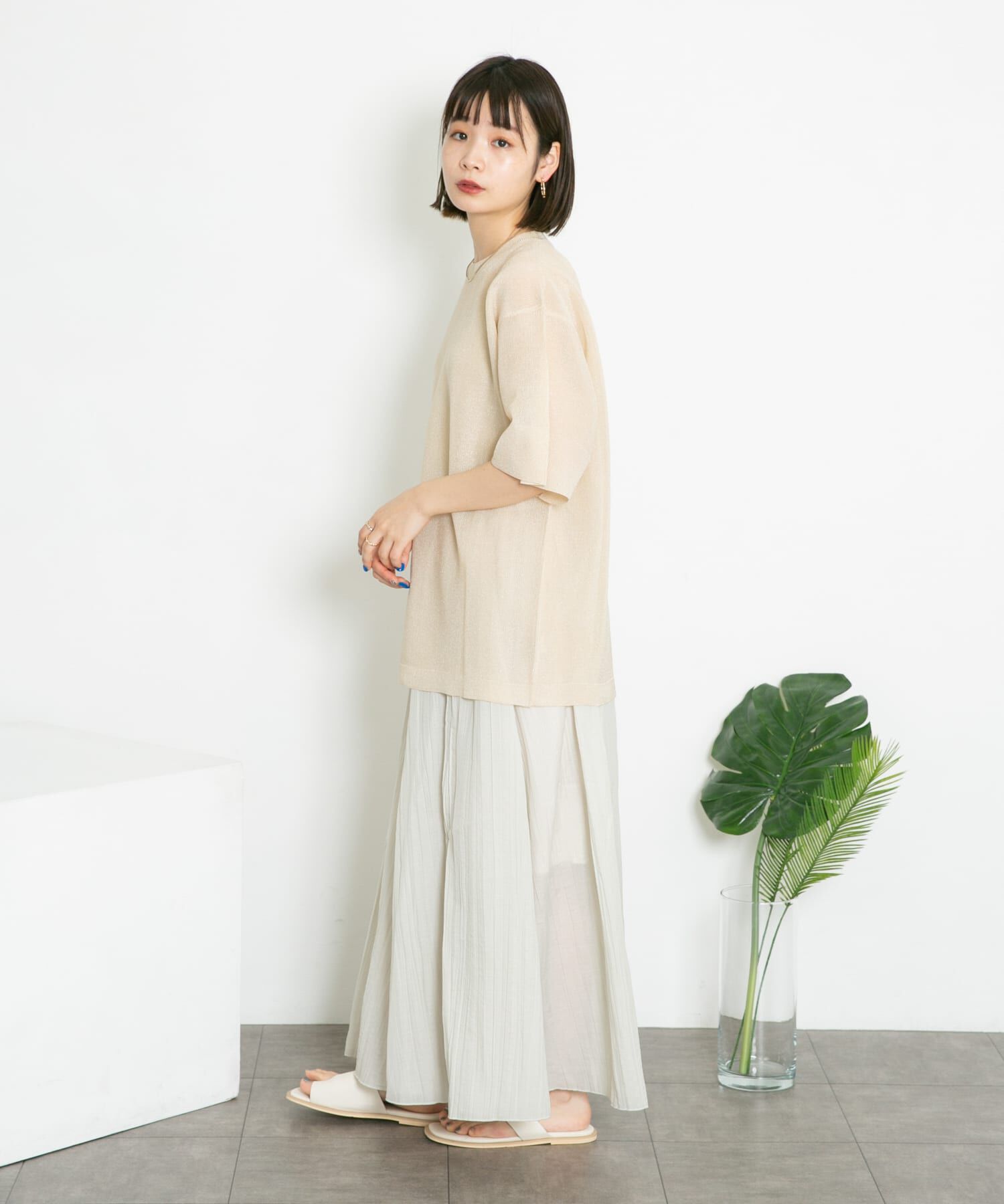  「シアーボリュームフレアスカート」|スカート|