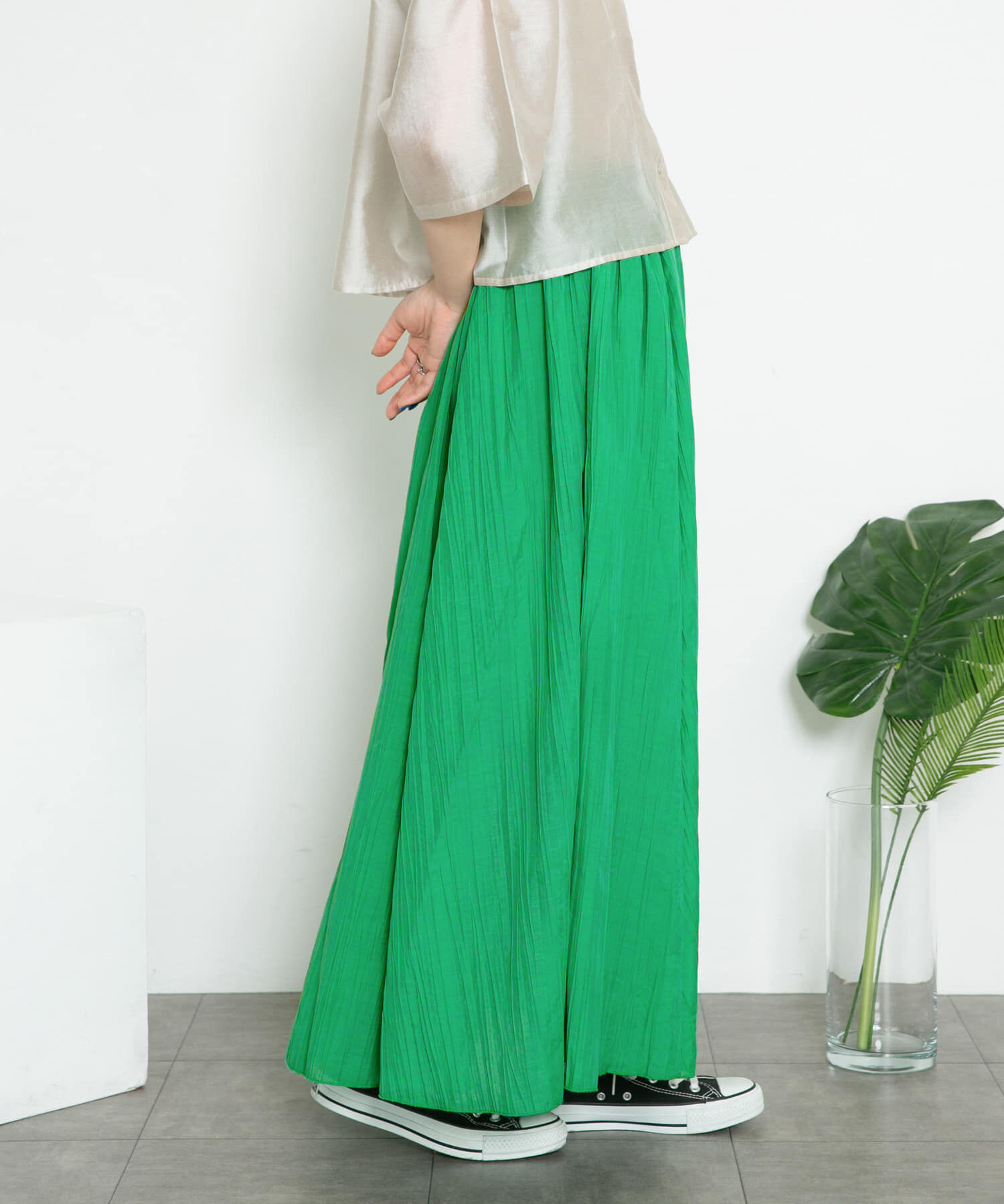  「シアーボリュームフレアスカート」|スカート|