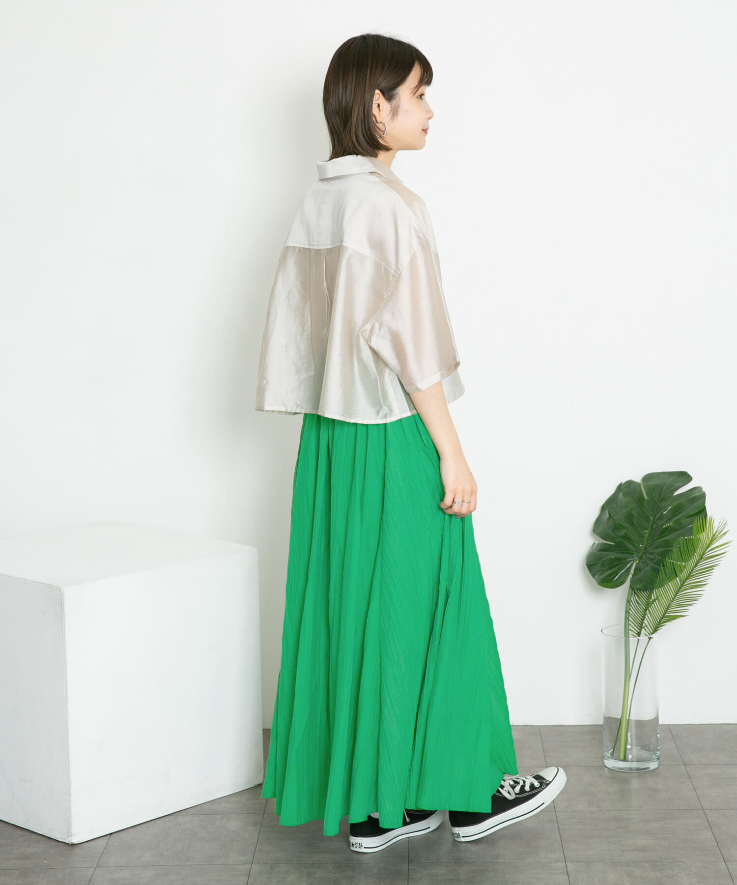  「シアーボリュームフレアスカート」|スカート|