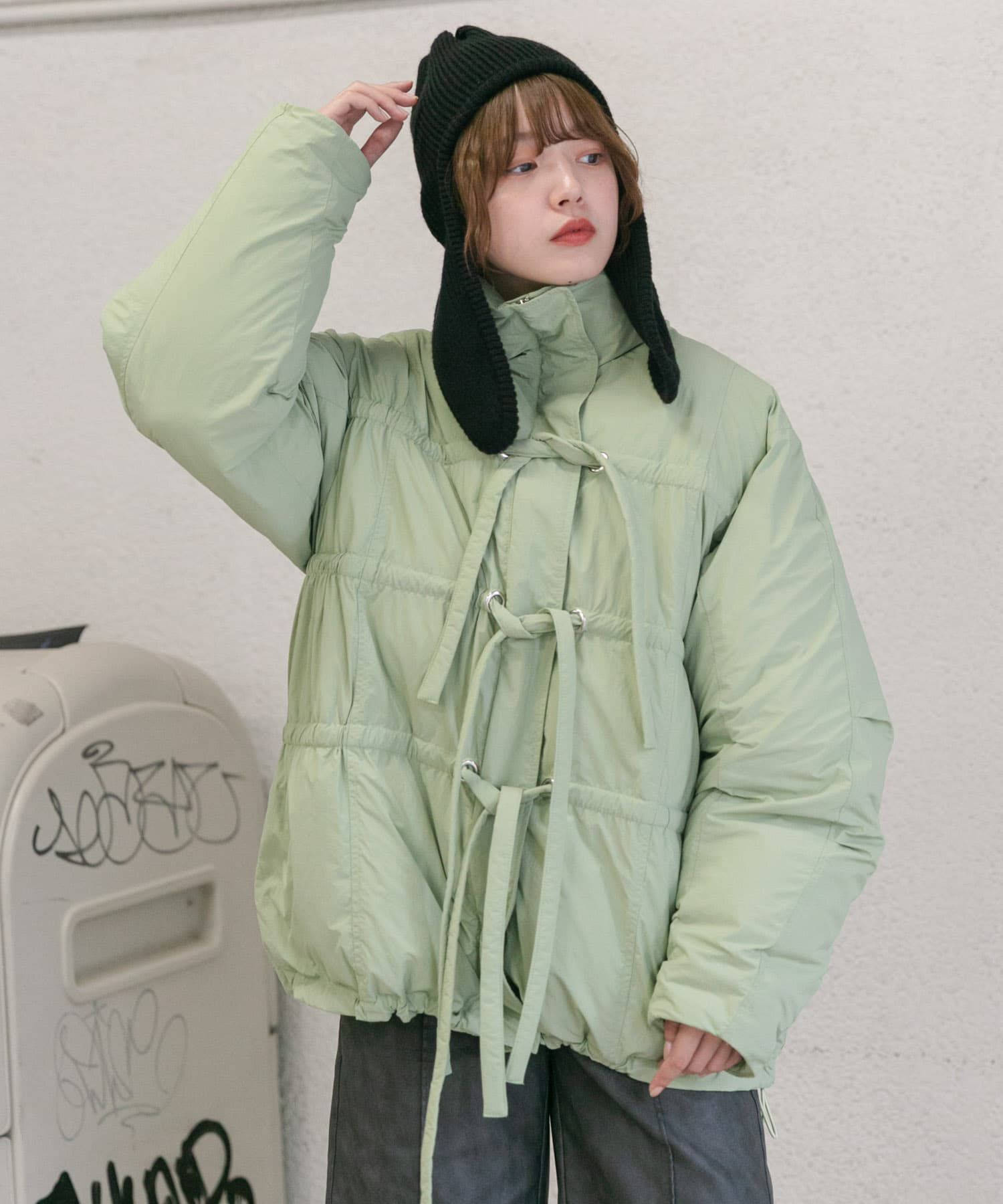  「ロングイヤーフラップニットキャップ」|ニット帽|