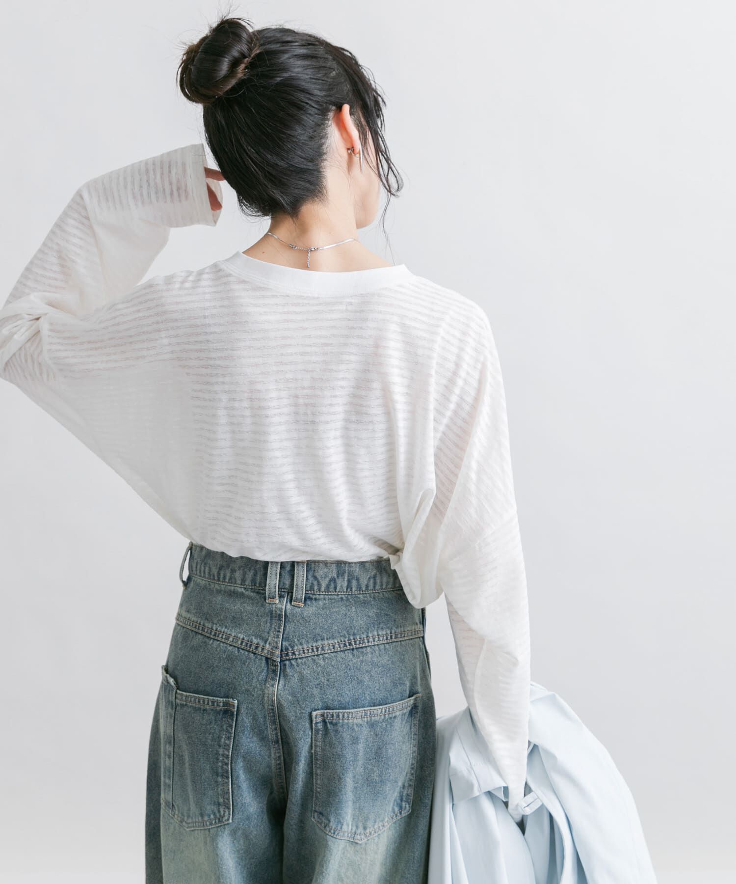  「シアーボーダールーズカットソー」|Tシャツ・カットソー|