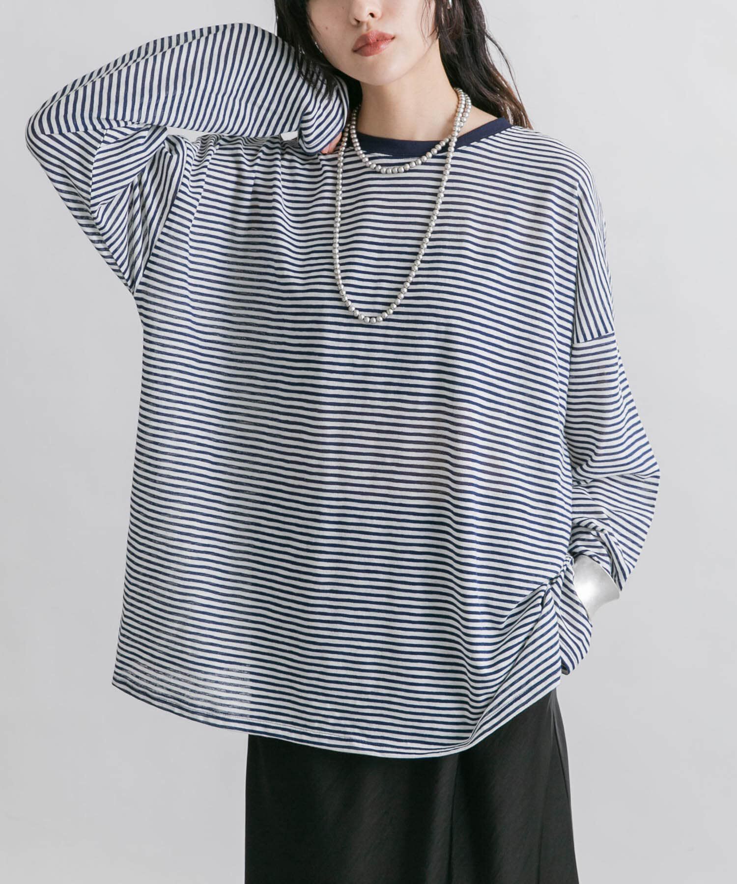  「シアーボーダールーズカットソー」|Tシャツ・カットソー|