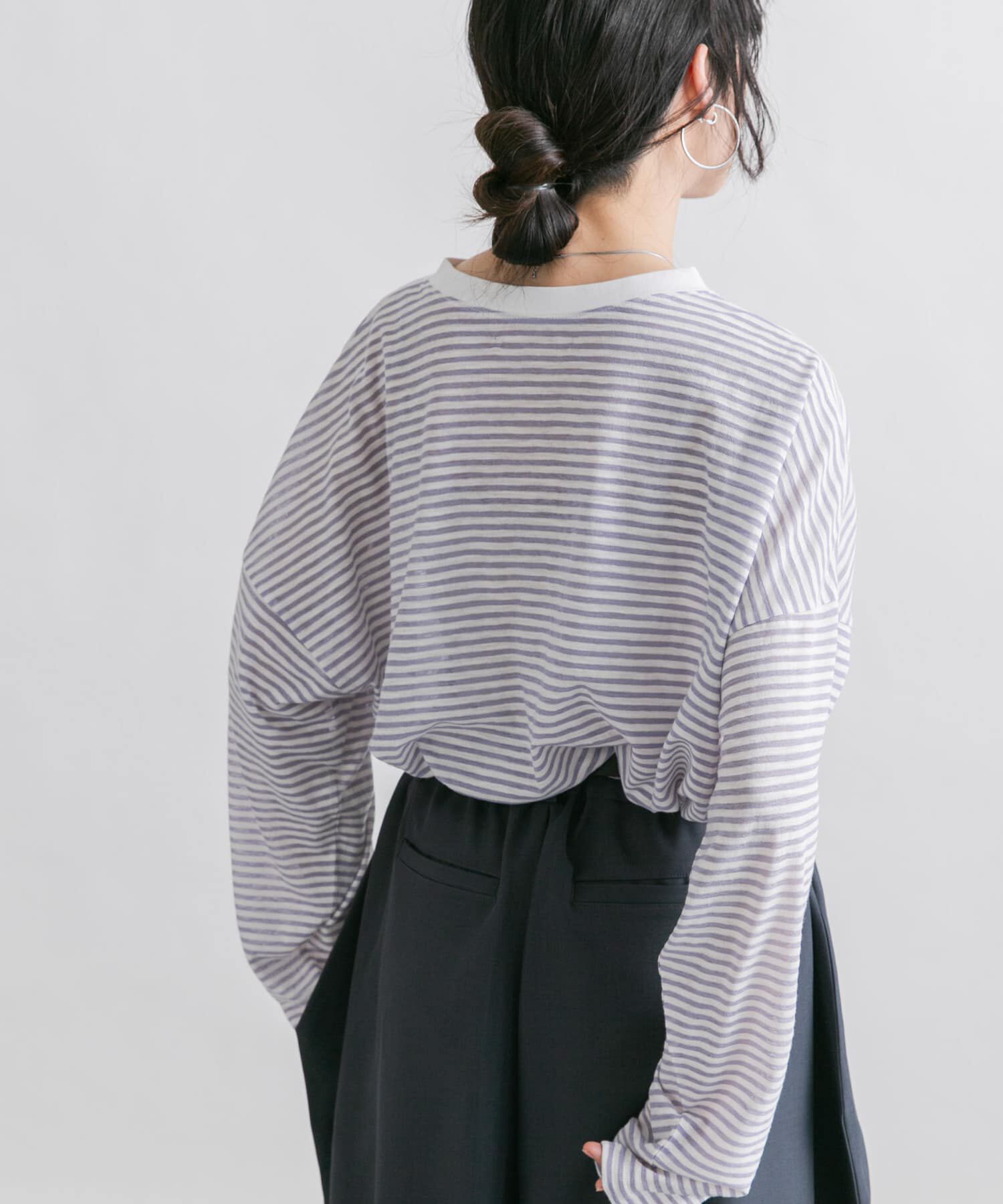  「シアーボーダールーズカットソー」|Tシャツ・カットソー|