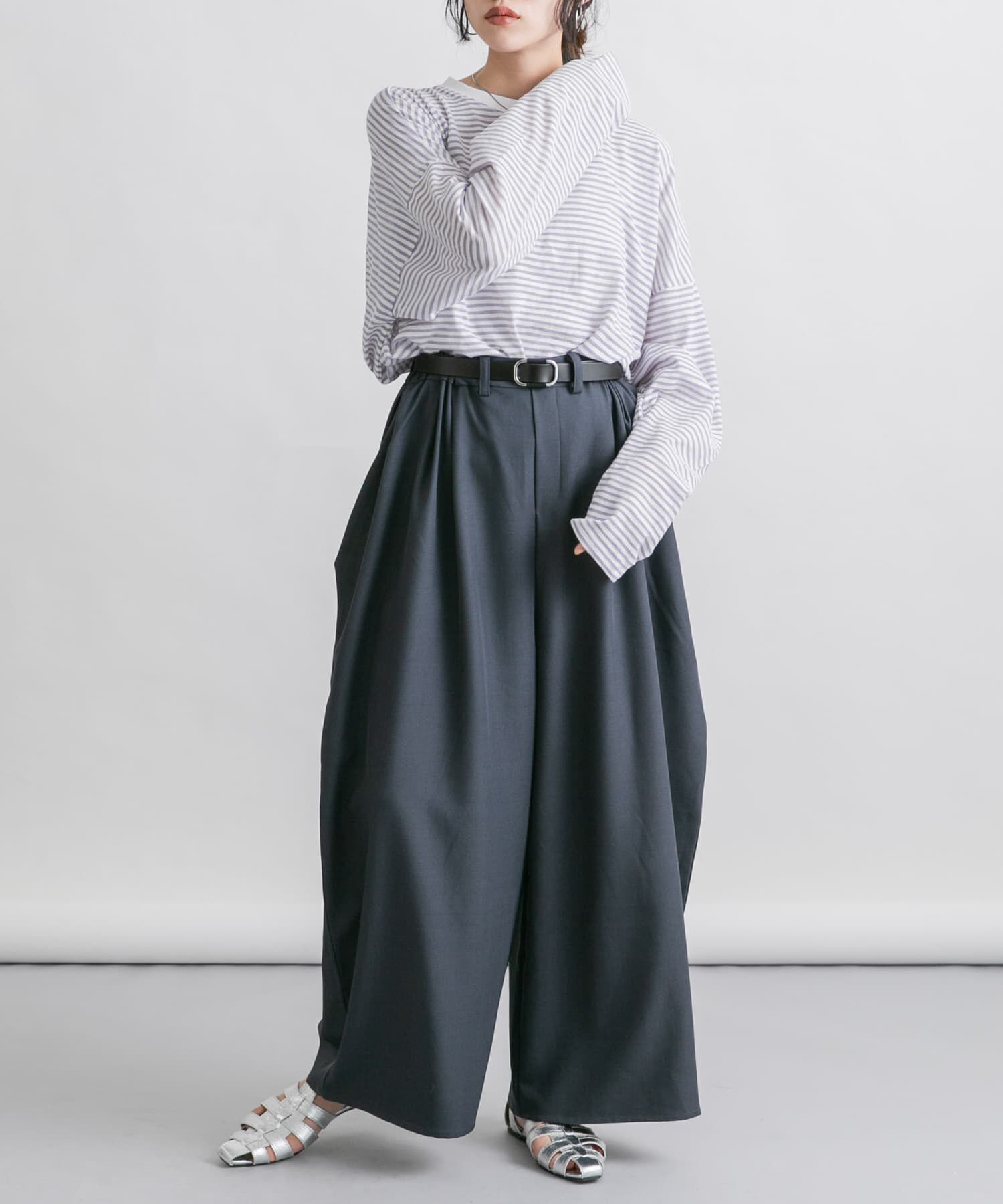  「シアーボーダールーズカットソー」|Tシャツ・カットソー|