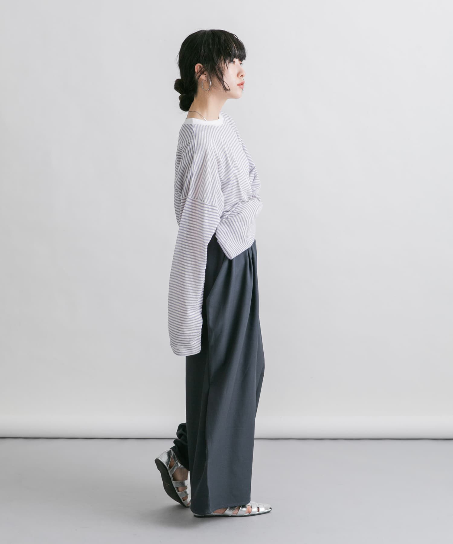  「シアーボーダールーズカットソー」|Tシャツ・カットソー|