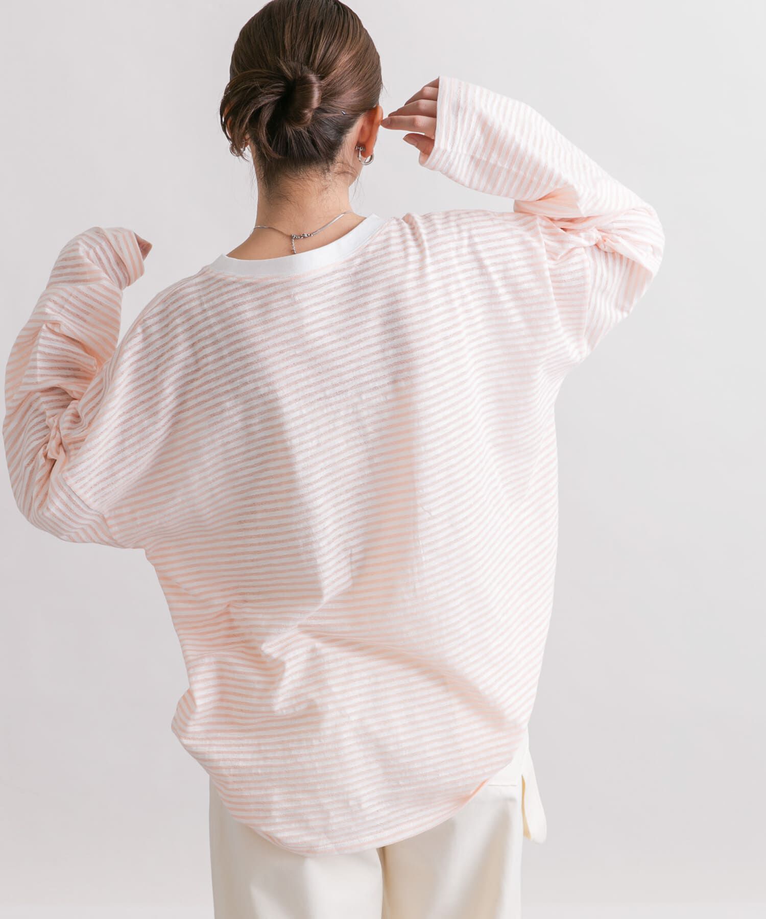  「シアーボーダールーズカットソー」|Tシャツ・カットソー|