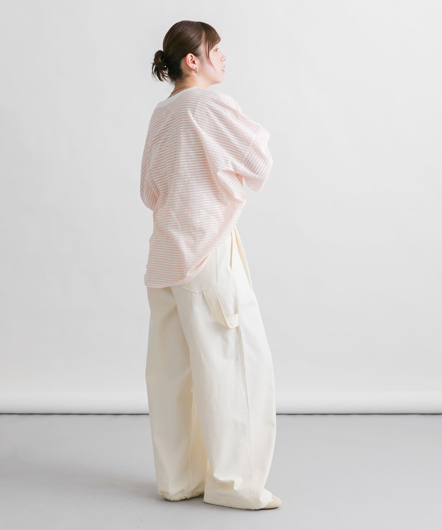  「シアーボーダールーズカットソー」|Tシャツ・カットソー|