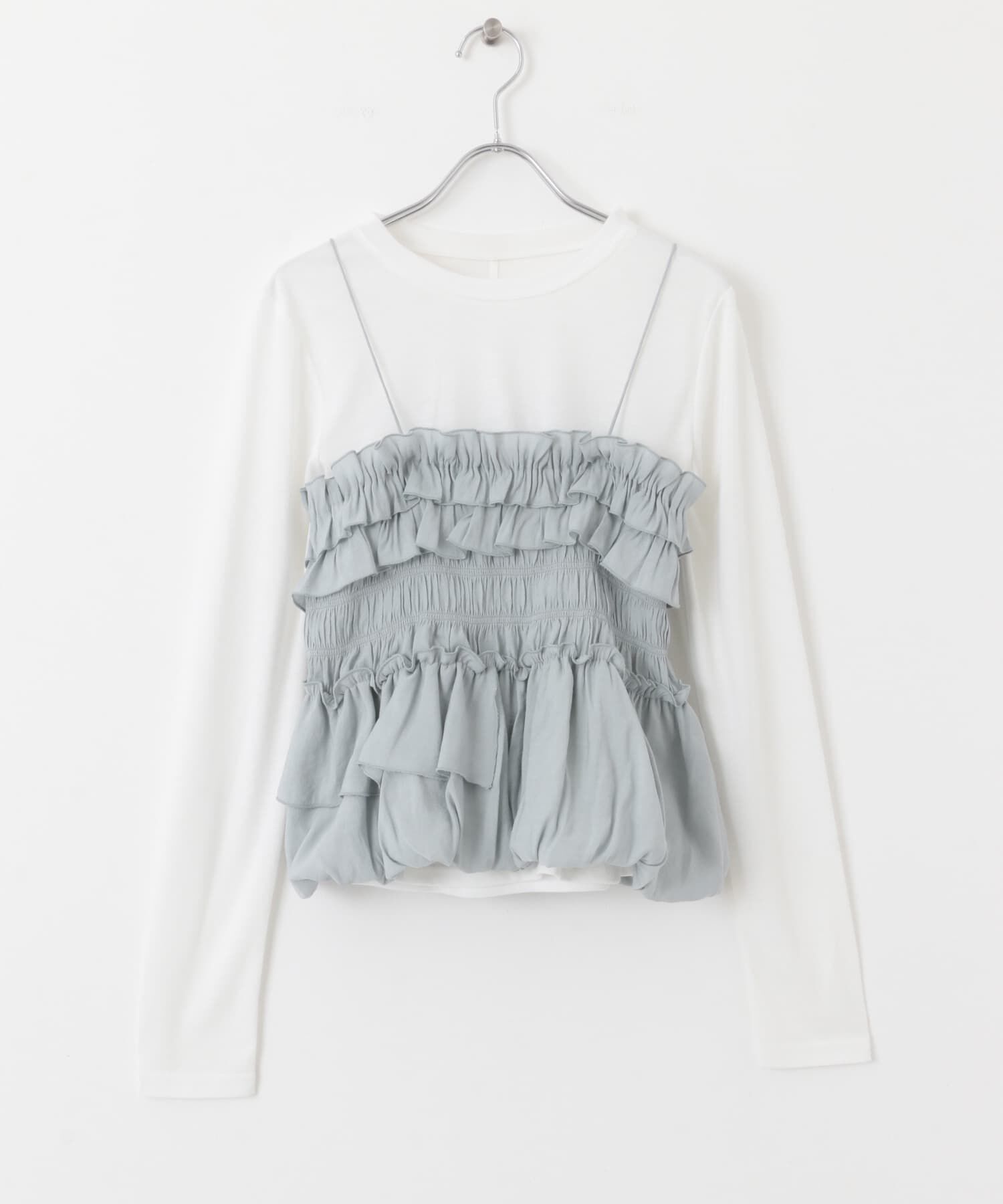  「シャーリングビスチェSETトップス」|Tシャツ・カットソー|