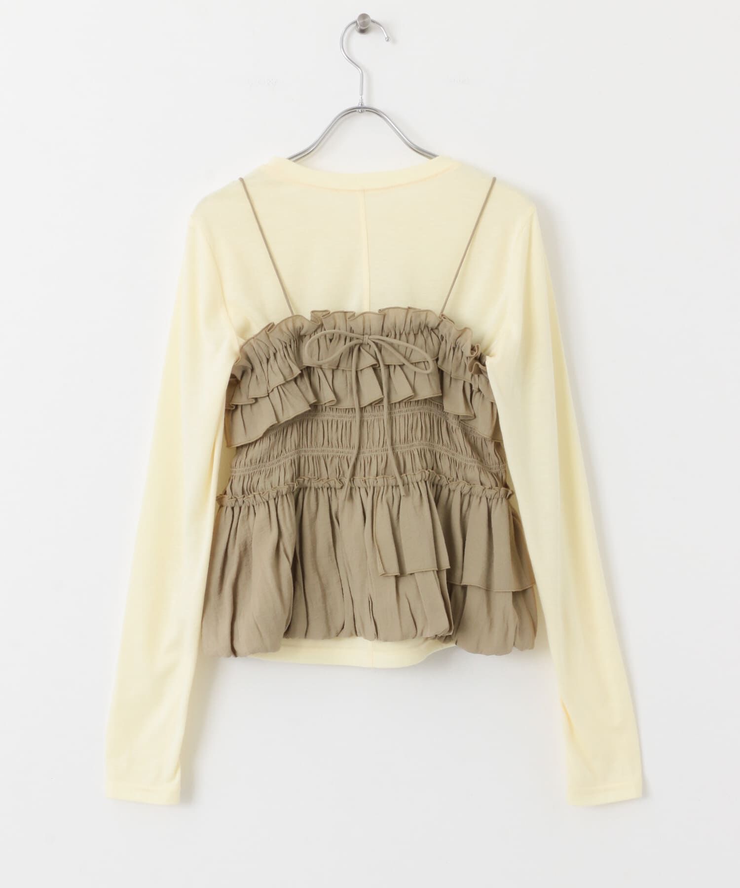  「シャーリングビスチェSETトップス」|Tシャツ・カットソー|