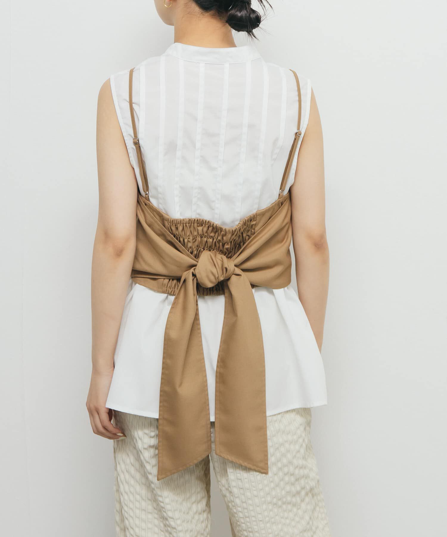  「ビスチェSETピンタックシャツ」|シャツ・ブラウス|ベージュ系その他