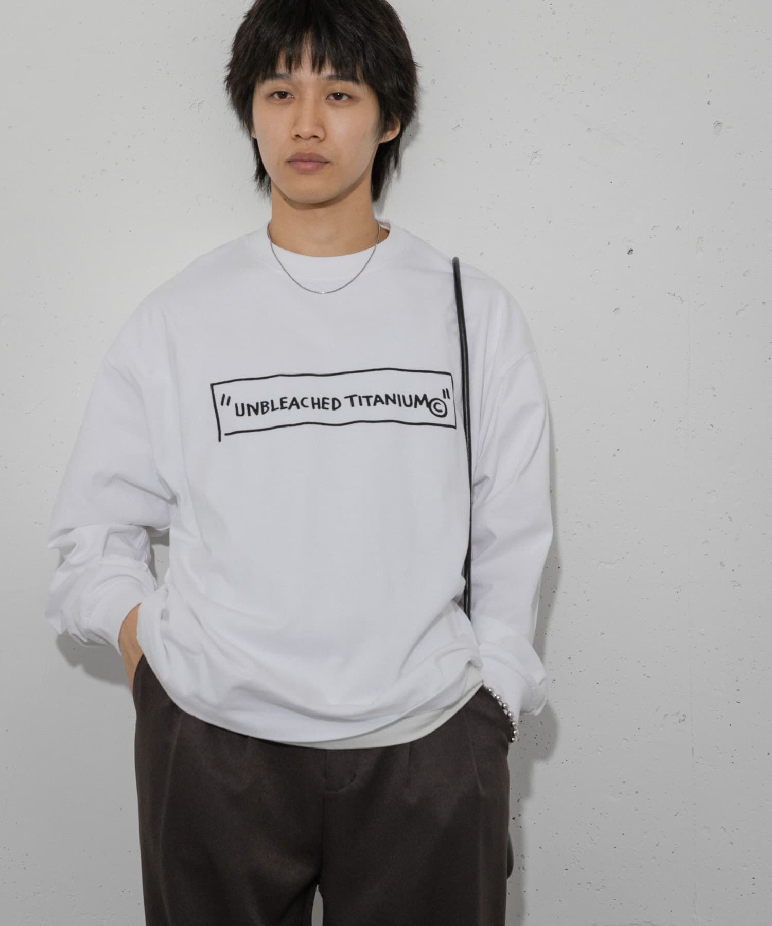 SENSE OF PLACE by URBAN RESEARCH「『別注』BASQUIAT&times;SENSE OF PLACE　ロゴロングスリーブTシャツ」|Tシャツ・カットソー|