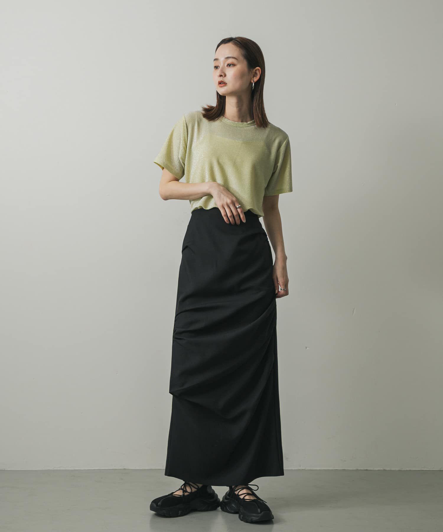 SENSE OF PLACE by URBAN RESEARCH「クルーネックラメTシャツ(半袖)」|Tシャツ・カットソー|