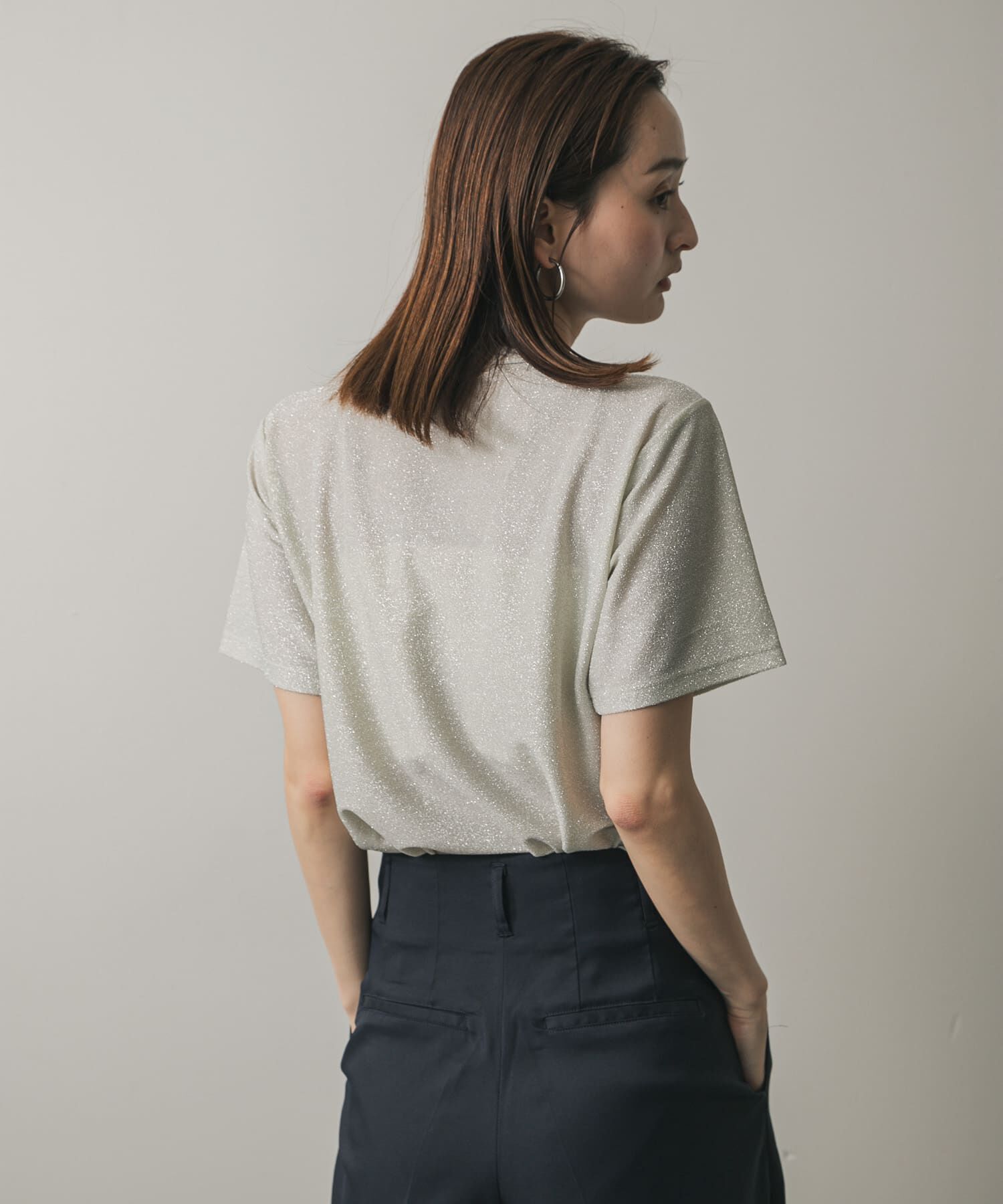 SENSE OF PLACE by URBAN RESEARCH「クルーネックラメTシャツ(半袖)」|Tシャツ・カットソー|