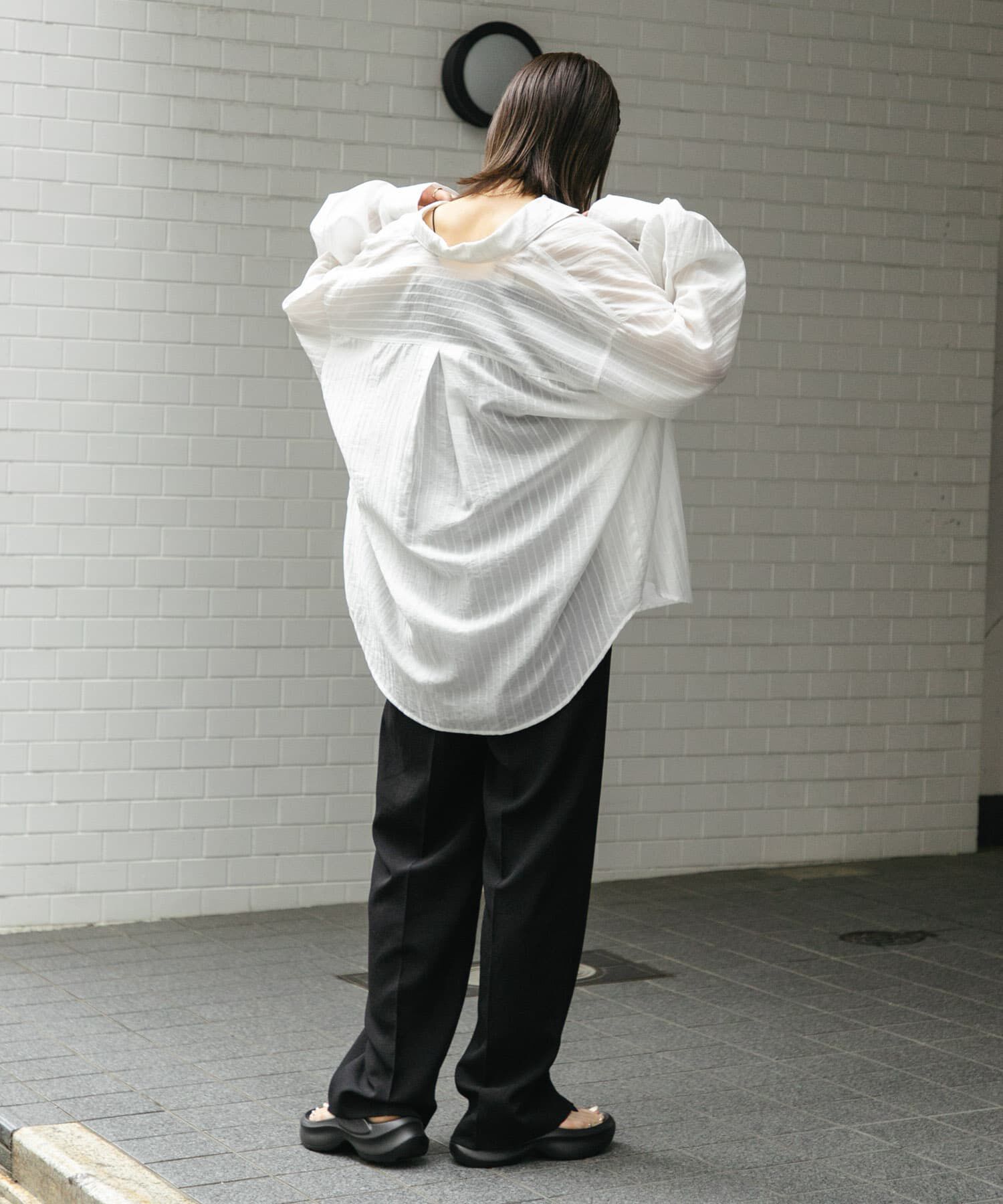 SENSE OF PLACE by URBAN RESEARCH「タックポケットシアーストライプシャツ」|シャツ・ブラウス|