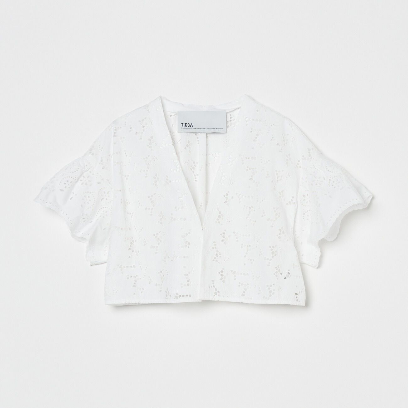  「TICCA FLOWER LACE SHORT BLOUSE」|シャツ・ブラウス|ホワイト