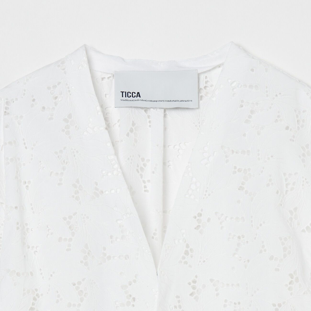 「TICCA FLOWER LACE SHORT BLOUSE」|シャツ・ブラウス|