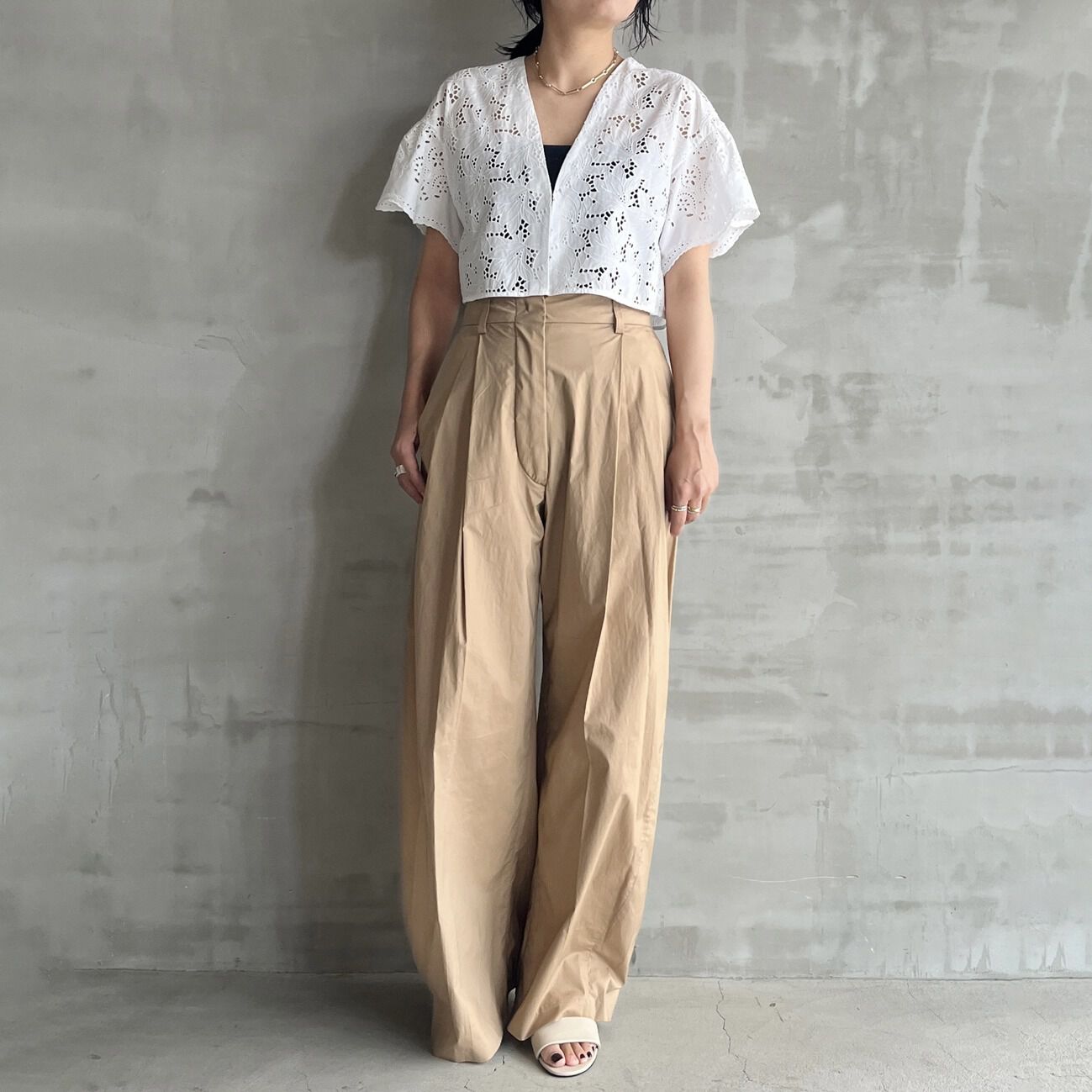  「TICCA FLOWER LACE SHORT BLOUSE」|シャツ・ブラウス|