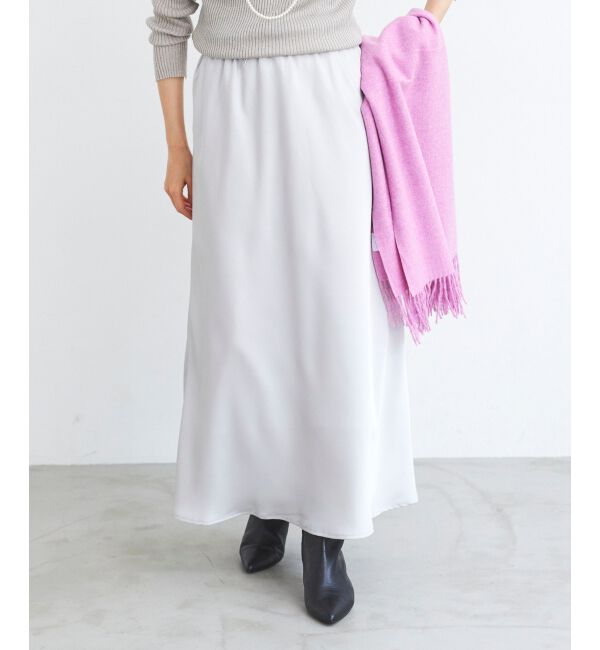 le.coeur blanc「サテンナロースカート」|スカート|
