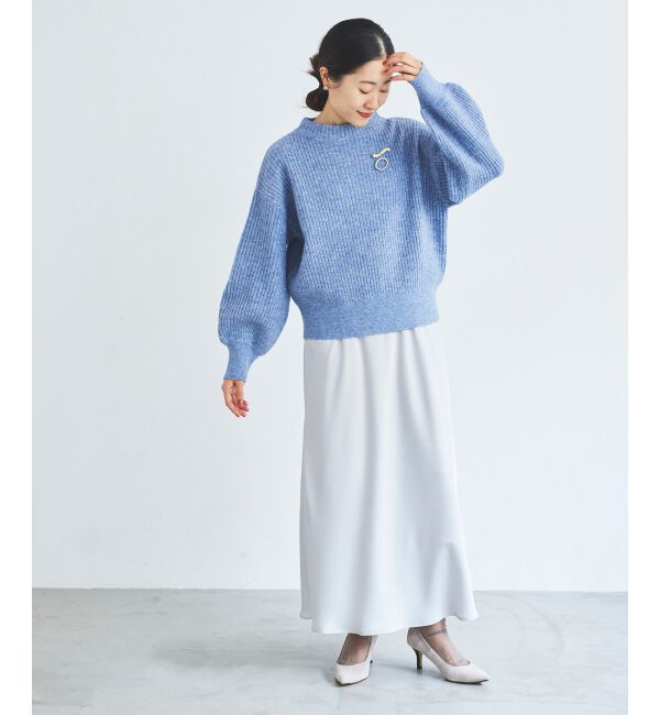 le.coeur blanc「サテンナロースカート」|スカート|