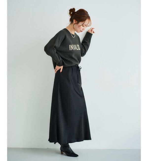 le.coeur blanc「サテンナロースカート」|スカート|