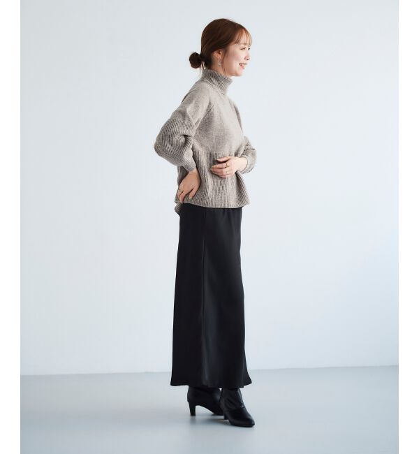 le.coeur blanc「サテンナロースカート」|スカート|