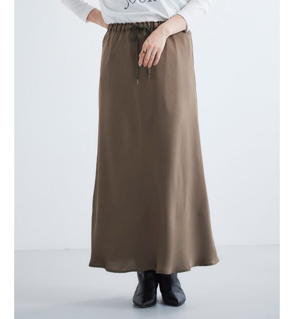 le.coeur blanc「サテンナロースカート」|スカート|