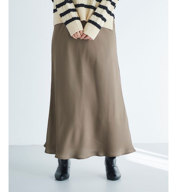 le.coeur blanc「サテンナロースカート」|スカート|