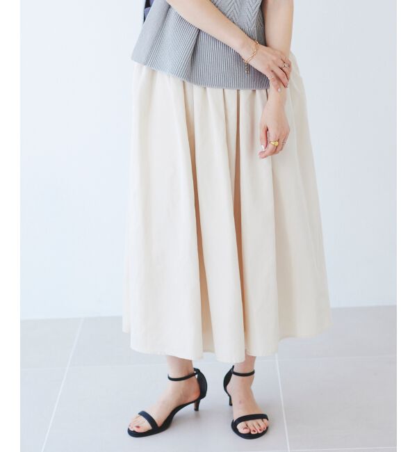 le.coeur blanc「タフタギャザーボリュームスカート」|スカート|