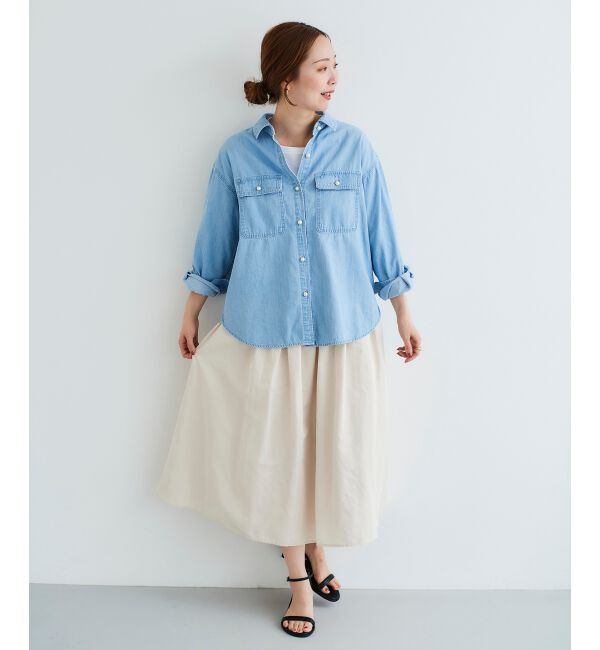 le.coeur blanc「タフタギャザーボリュームスカート」|スカート|