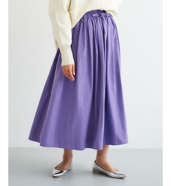 le.coeur blanc「タフタギャザーボリュームスカート」|スカート|ラベンダー