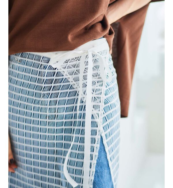 le.coeur blanc「格子柄レースラップレイヤードスカート」|スカート|