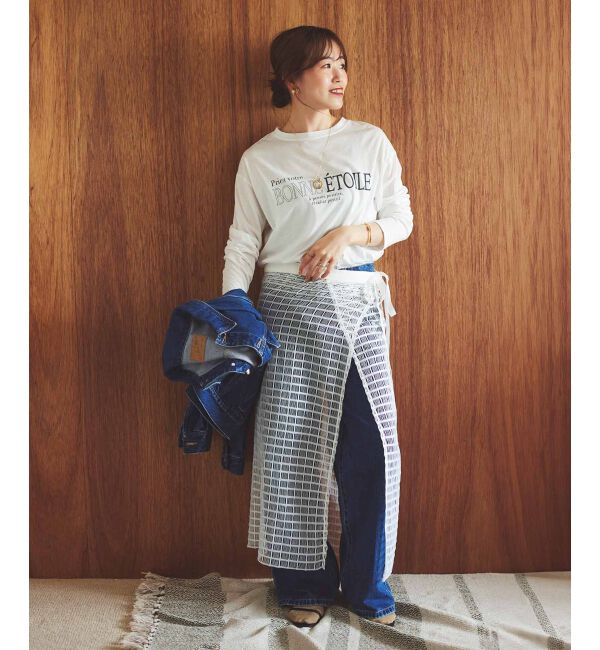 le.coeur blanc「格子柄レースラップレイヤードスカート」|スカート|