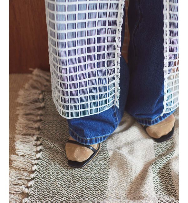 le.coeur blanc「格子柄レースラップレイヤードスカート」|スカート|