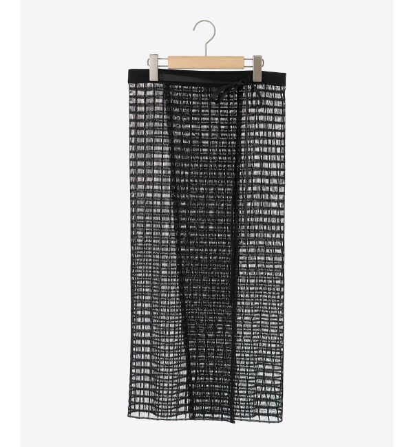 le.coeur blanc「格子柄レースラップレイヤードスカート」|スカート|