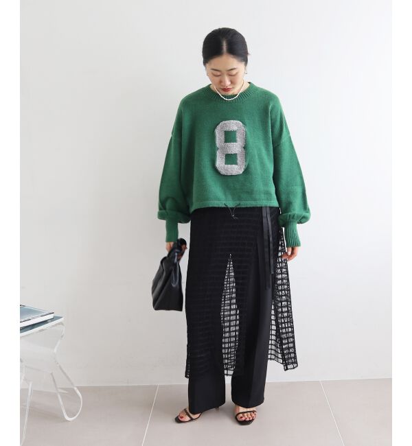 le.coeur blanc「格子柄レースラップレイヤードスカート」|スカート|