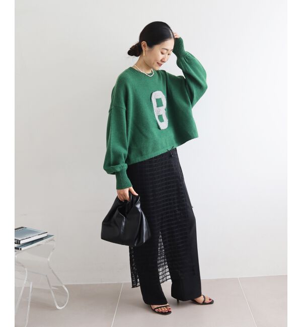 le.coeur blanc「格子柄レースラップレイヤードスカート」|スカート|