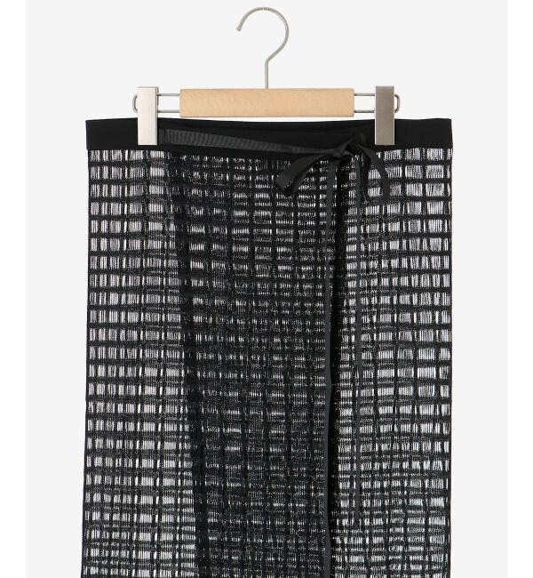 le.coeur blanc「格子柄レースラップレイヤードスカート」|スカート|