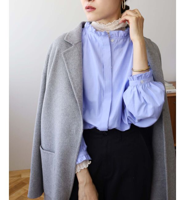  「フリルカラーギャザーブラウス」|シャツ・ブラウス|