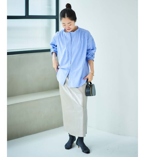  「フリルカラーギャザーブラウス」|シャツ・ブラウス|