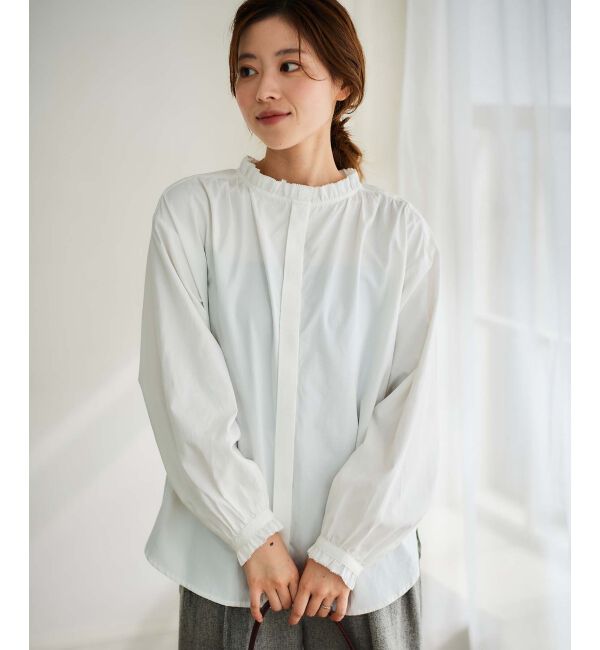  「フリルカラーギャザーブラウス」|シャツ・ブラウス|