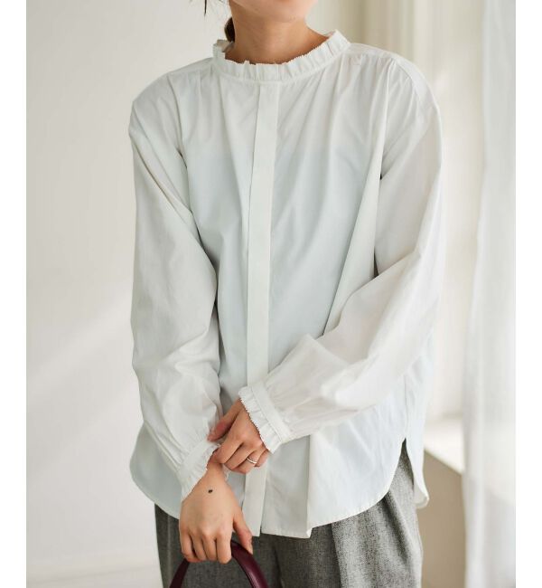  「フリルカラーギャザーブラウス」|シャツ・ブラウス|