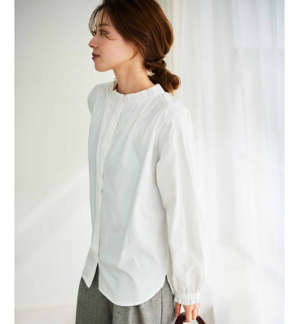  「フリルカラーギャザーブラウス」|シャツ・ブラウス|
