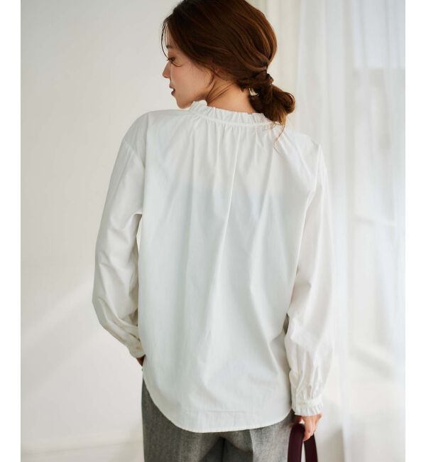  「フリルカラーギャザーブラウス」|シャツ・ブラウス|