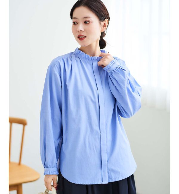  「フリルカラーギャザーブラウス」|シャツ・ブラウス|