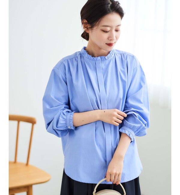  「フリルカラーギャザーブラウス」|シャツ・ブラウス|