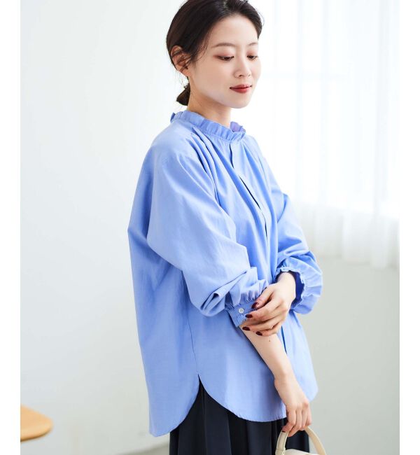  「フリルカラーギャザーブラウス」|シャツ・ブラウス|