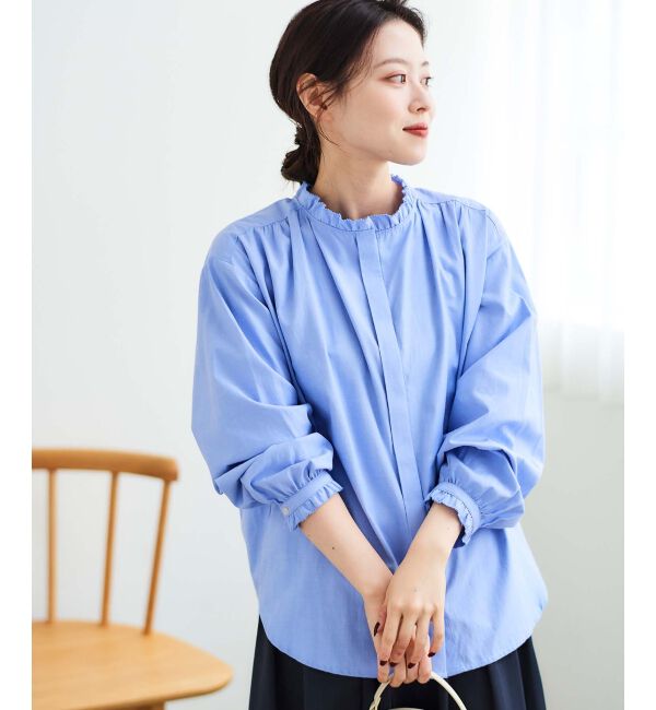  「フリルカラーギャザーブラウス」|シャツ・ブラウス|